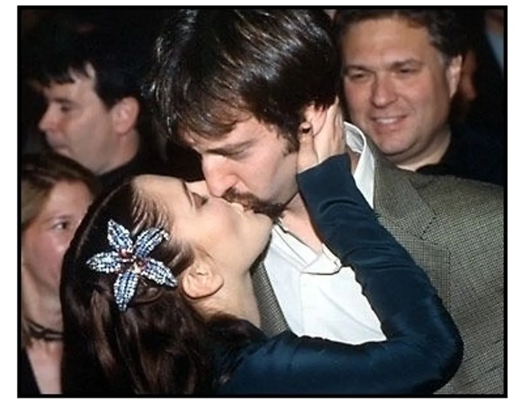 Tom Green and Drew Barrymore at the Charlie's Angels premiere