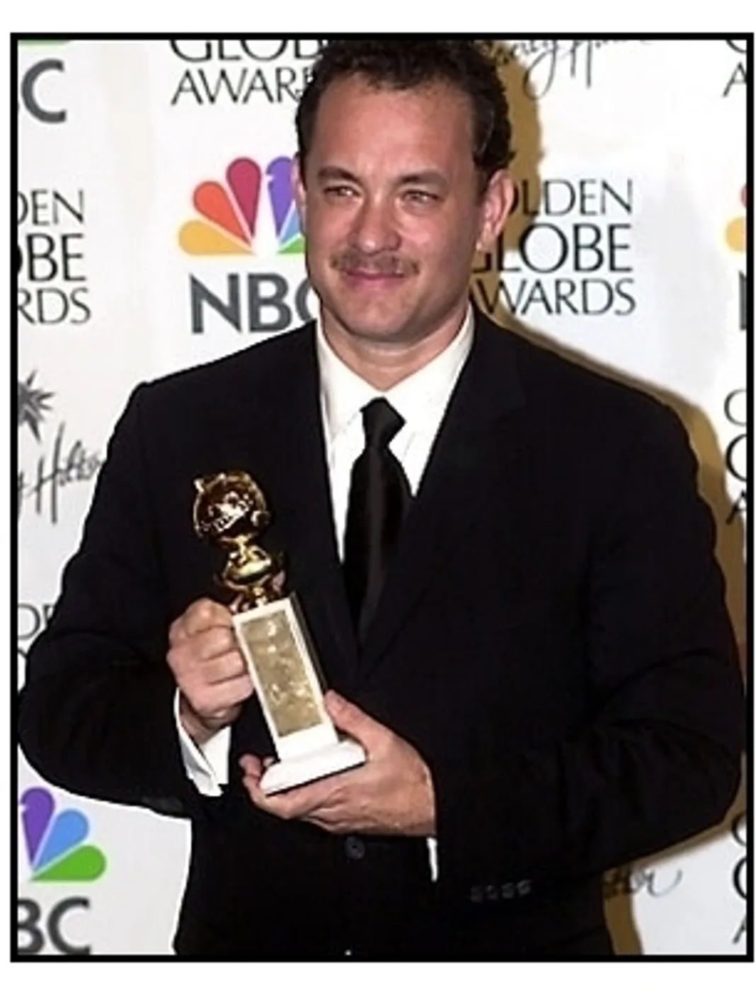 Tom Hanks backstage at 2001 Golden Globe Awards