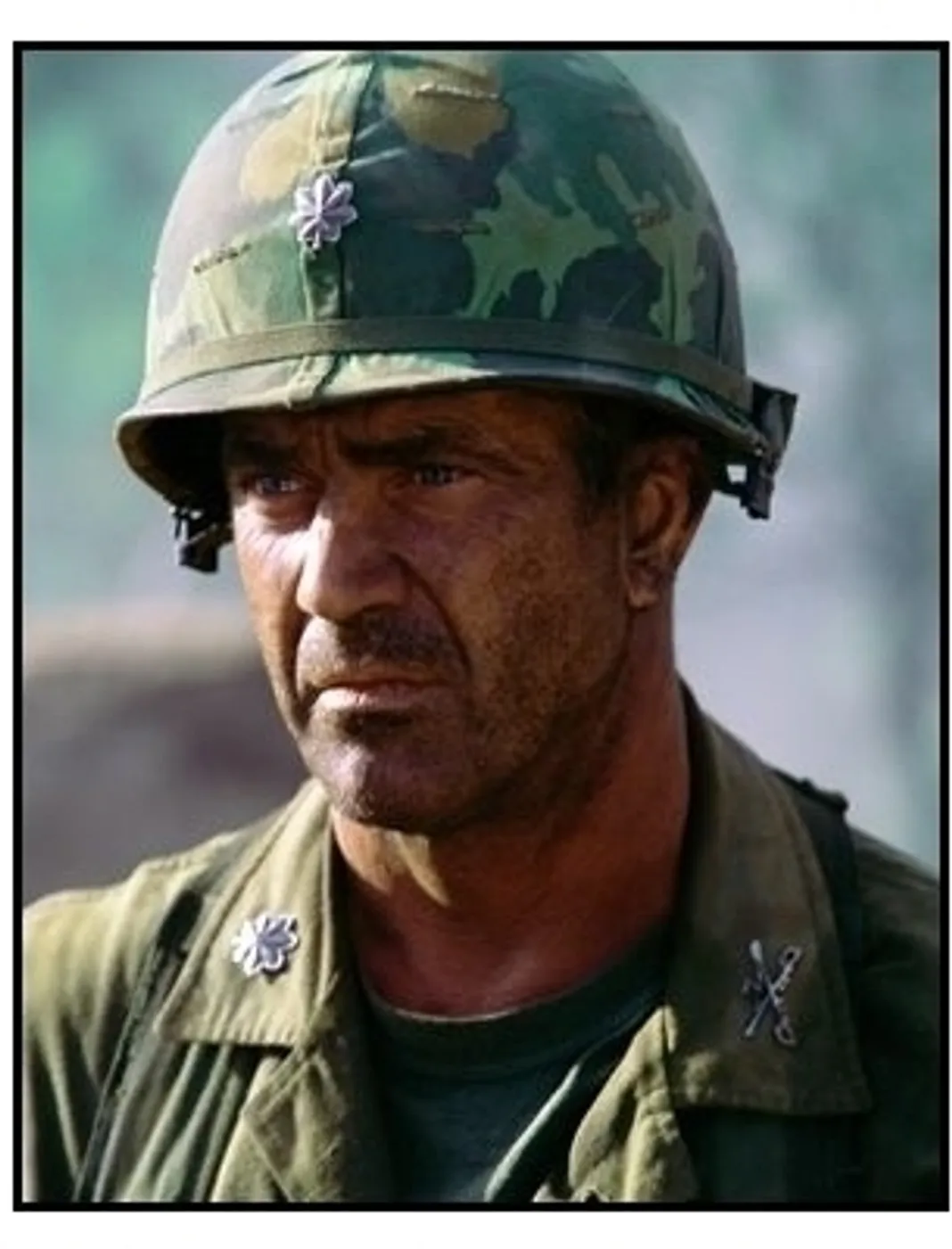 We Were Soldiers movie still: Mel Gibson as Lieutenant Colonel Harold G. Moore 