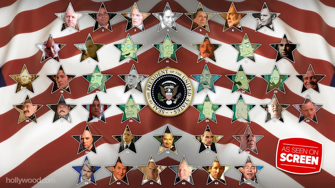 Presidents in Movies and TV Illustration